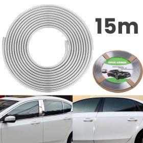 Bande de protection universelle en pour portières de voiture chromées 15m – شريط واقي لباب السيارة